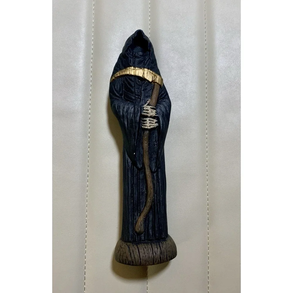 Vintage Hand Painted Ceramic Grim Reaper Figure Figurine‎ 8 1/2